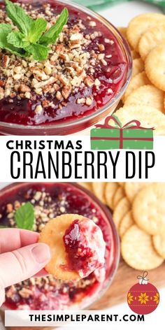 this christmas cranberry dip is so easy to make