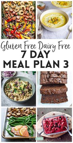 gluten free dairy free meal plan for the 7 - day meal plan 3