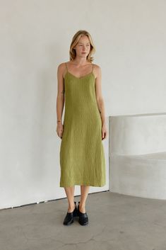 Looking Put Together, Miranda Dress, Dress Crafts, Textured Fabric, Formal Event, Green Dress, Midi Length, Dress Making, Adjustable Straps