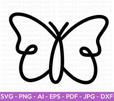 a butterfly with the word love on it's wings is shown in black and white