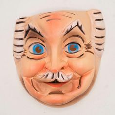 Vintage 70s Van Dam Mask OLD MAN Mardi Gras Halloween Masquerade Sticker Intact  * Great mask to ad to your collection!  * In overall good pre-owned condition.  * No cracks, breaks, or repairs to mask.  * Missing elastic tie in back.  * Slight damage to tip of nose.  * Some slight scuffing in two areas across face.  * Van Dam sticker intact on inside back of mask.  * Please view all photos  * Will pack carefully for shipping Vintage Masquerade Mask For Mardi Gras Theater, Vintage Masquerade Eye Mask, Vintage Mardi Gras Mask, Vintage Mardi Gras Eye Mask, Spirit Halloween Vintage Masks, Plastic Mask, Halloween Masquerade, Costume Mask, Old Men