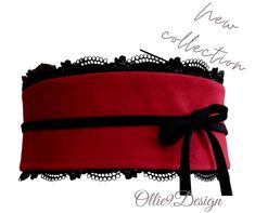 Red Velvet Obi Belt, Red belt with Lace Border, Women's belt, Wide velvet belt, Tie belt, Wide Wrap belt, Wide belt,  Unique reversible wide wrap belt. Available in red or any other color (contact us for a custom order)  Obis are a great way to slim visually the waistline, so they are a flattering source for different looks, also are hot and in style to give a nice look to blouses or dresses... The color is perfect for matching a large range of colors and styles. It is made with a wide central p Lace Belt, Velvet Belt, Women's Belts, Belt Tie, Wrap Belt, Obi Belt, Red Belt, Sewing Diy, Belt Tying