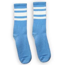 A Carolina blue worthy of the best ballers to ever lace up. SOCCO has upgraded the classic striped athletic tube socks of the 1970’s and 80’s to modern comfort. 80s Socks, Modern Tech, Baby Einstein, Blue Crew, Striped Socks, Tube Socks, Athletic Socks, White Sock, Sport Socks