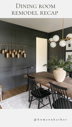 the dining room remodel recap