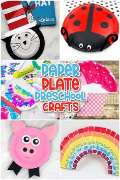 paper plate preschool crafts for kids to make