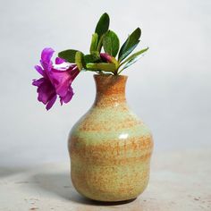 a vase with flowers in it sitting on a table