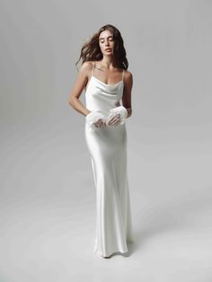 Elegant wedding dress, Modern bridal gown, Cowl neck bridal gown, Ivory silk satin dress, Minimalist wedding dress, Timeless bridal fashion, Luxury bridal style, Wedding dress inspiration, Sophisticated wedding looks Reception Dress Silk, Minimalistic Dress, Maxi Silk Dress, Simple Bridal Dresses, White Infinity, Silk Satin Dress, Satin Wedding Dress, Ivory Silk, Silk Gown