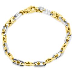 Men's high quality solid 14k white, yellow, rose gold or platinum bracelet is handmade in our USA factory.  The clasp is durable and meant to last a lifetime.  The bracelet measures 8.5" Platinum Bracelet, Broken Chain, Diamond Settings, Matching Band, Screw Back Earrings, Yellow Rose, Diamond Clarity, Arm Band, Bracelets For Men