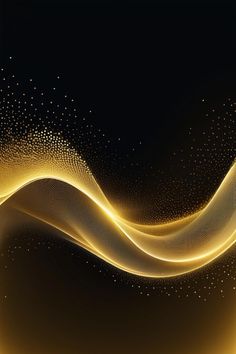 an abstract gold background with wavy lines and dots on the bottom half of the image