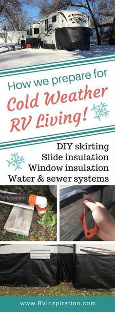 an advertisement for the rving company showing how to prepare for cold weather and repair