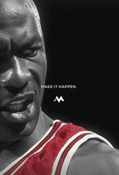 an image of a basketball player with the words make it happen in front of him