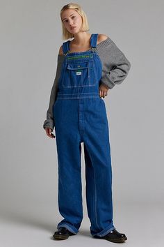 Original vintage overalls sourced by Urban Renewal. Classic relaxed fit denim overalls in their original vintage form. Each pair will vary in brand. Features Urban Renewal Vintage overall Original vintage denim overall Relaxed fit Full length Each will vary from what is pictured Content + Care Cotton Machine wash Size + Fit Model in Blue is 5’9" and wearing size S/M Measurements taken from size S/M Chest: 36" Length: 33" | Urban Renewal Vintage Overall in Blue, Women's at Urban Outfitters Overalls Vintage, Vintage Overalls, Jean Overalls, Urban Renewal, Denim Overalls, Vintage Jeans, Vintage Denim, And Sign, Womens Bottoms