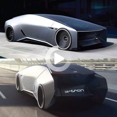 the concept car is driving down the road