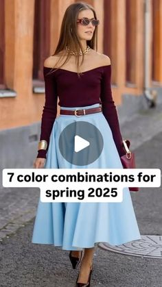 Moda Outfit, Spring 2025, Color Combination, My Wardrobe, Color Combos, Fashion Store, Color Combinations, Top Styles, Wardrobe