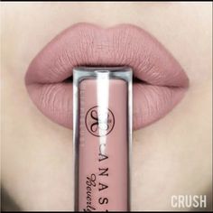 Brand Nib Anastasia Beverly Hills Liquid Lipstickin Crush Full Size Authentic Bundle & Save Rose Brown Hair, Nude Pink Lipstick, Anastasia Liquid Lipstick, Anastasia Beverly Hills Liquid Lipstick, Make Up Inspiration, Anastasia Beverly Hills Makeup, Pink Lipstick, Makeup For Beginners, Lip Art