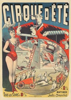 an advertisement for circusette with woman in red bathing suit