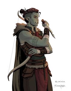 ArtStation - Rykka, Kiana Hamm Female Half Orc, Dnd Orc, Female Orc, Half Orc, Characters Inspiration, Male Character, Dungeons And Dragons Characters, Dnd Art, Arte Fantasy