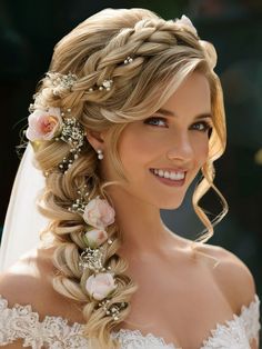 Braid For Bride, Easy Styles For Short Hair, Wedding Waterfall, Simple Braids, Amazing Waterfall, Waterfall Hairstyle, How To Draw Braids, Styles For Short Hair, Wedding Braids