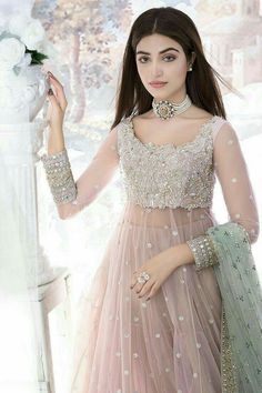 Girly Pose, Nikah Dresses, Kinza Hashmi, Indian Gowns Dresses