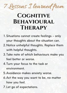 Cognitive Therapy, Mental Health Therapy, Cognitive Behavioral Therapy, Positive Self Affirmations, Behavioral Therapy, Mental And Emotional Health, Self Care Activities, Coping Skills, Self Improvement Tips