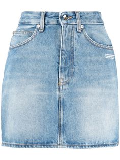 blue cotton high-waisted front button and zip fastening belt loops classic five pockets Airport Fashion, Farfetch Skirts, Skirt Png, White Backround, White Jean Skirt, Mini Denim Skirt, Blue Jean Skirt, Nike Style, Jeans Skirt