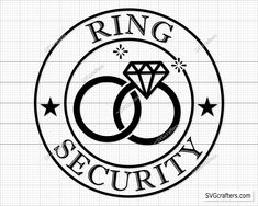 the ring security logo is shown in black and white