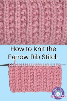 how to knit the farrow rib stitch