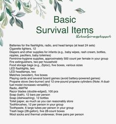 Beginner Prepper List, How To Prep For The Apocalypse, Emergency Preparedness Kit List, How To Survive The Apocalypse, Buy Greenhouse, Emergency Preparedness Food Storage, Hurrican Prepared List, Military Survival Kit