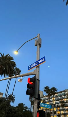 the street sign is clearly visible for us to see in this photo, it's called california