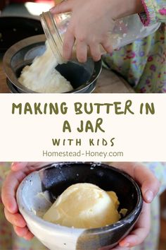 making butter in a jar with kids is an easy and fun way to learn how to make butter