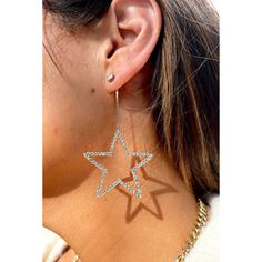 Unique, Bold and Full of bling! Shine like star you are in these Crystal Star Dangles! Silver Star Earrings, Crystal Stars, Watches Women Fashion, Silver Rhinestone, Silver Drop Earrings, Stylish Jewelry, Rhinestone Earrings, Looks Style, Star Charms