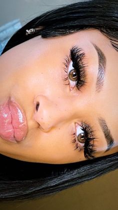 Baby Doll Lash Extensions, Lash Extensions Styles Black Women, Doll Eye Lash, Lash Mannequin, Baddie Lashes, Insta Baddie Makeup, Maquillage On Fleek, Lashes Fake Eyelashes