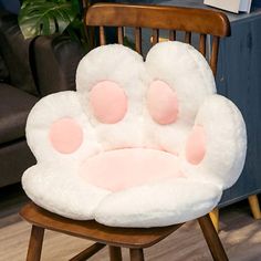 a chair that has paw prints on it