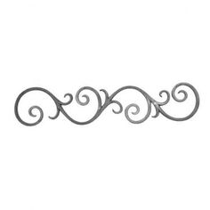 an iron scroll design on a white background