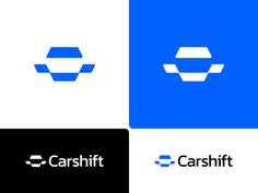 the logo for cashfit is shown in three different colors and font options, including blue