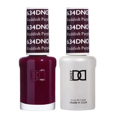 DND 634 Reddish Purple - DND Gel Polish & Matching Nail Lacquer Duo Set - 0.5oz Reddish Purple, Vibrant Nails