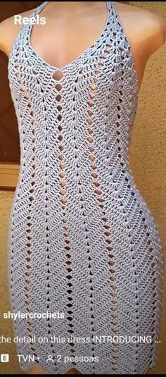 a crocheted bodysuit is shown with the words,'free pattern for this dress