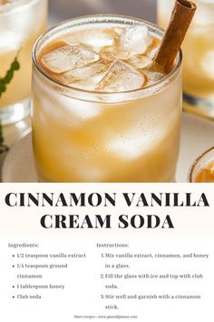 the recipe for cinnamon vanilla cream soda