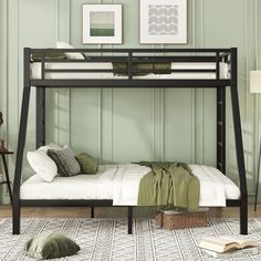 1.Solid construction: Made by strong and heavy duty metal provides durability and strong structure make the bunk bed more stable. Queen Bunk Bed, Queen Size Bunk Beds, Bunk Bed Sets, Adult Bunk Beds, Cozy Guest Rooms, Queen Bunk Beds, Metal Bunk Bed, Bunk Beds With Storage, Metal Bunk Beds