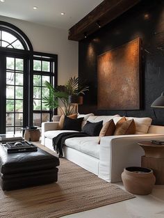 Moody Living Room, Black Interior Design, Viborg, Black Living Room, Design Salon, Interior Design Concepts, Bedroom Refresh