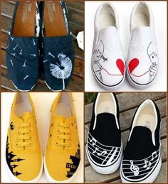 Shoes Diy Painted, Diy Sneakers Designs Ideas, Painted Shoes Diy Easy, Easy Shoe Painting Ideas, Canvas Shoes Painting, Diy Sneakers Designs, Art On Shoes, Sneakers Painting, Painting Sneakers