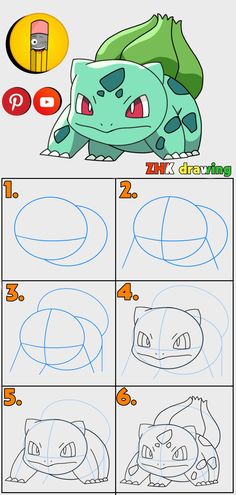 how to draw pokemon step by step