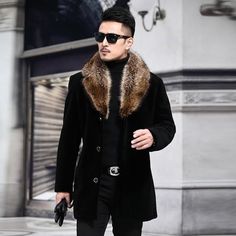 Winter Coat Men, Winter Trench, Fur Collar Coat, Wool Overcoat, Coat Men, Collar Coat, Collared Coat