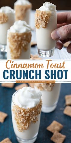 Get ready for a fun twist on your usual holiday drink recipe with this cinnamon toast crunch shot recipe! This creamy, sweet cinnamon shot drink is perfect for festive gatherings. Pin this easy Christmas cocktail to make and impress your guests! Cinnamon Toast Crunch Drink, Cinnamon Toast Crunch Shot, Cereal Flavors, Crunch Cereal