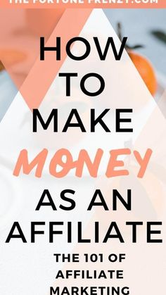 the title for how to make money as an affiate