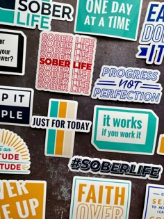 various stickers on the back of a refrigerator freezer that says it works if you work