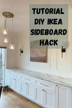 sideboard Buffet. Dining Room Cabinets Built In, Ikea Sideboard Hack, Sideboard Hack, Dinning Room Cabinet, Dining Room Built In Cabinets, Built In Sideboard, Sektion Cabinets, Dining Room With Built Ins, Ikea Sektion Cabinets