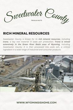 a brochure with the words sweetwater county written in green and white on it