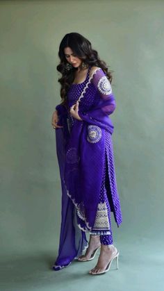 Sonam Bajwa Purple Suit, Sonam Bajwa Indian Outfits, Sonam Bajwa Saree, New Stylish Salwar Suit Design, Trending Suits Women Indian, Sonam Bajwa Outfits, Sonam Bajwa Suits, Frill Saree, Suits For Women Indian