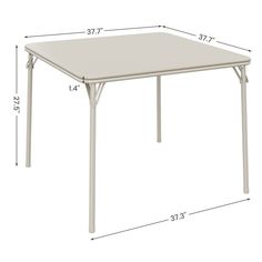 a table with measurements for the top and bottom section, including two legs on each side